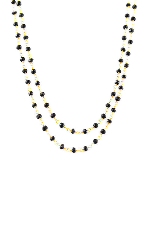 Claire Necklace - black spinel